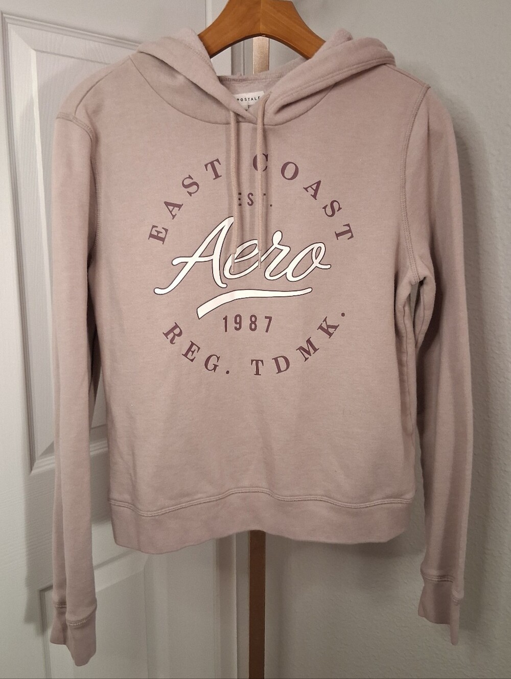 Aeropostale Mauve/Pale Pink Logo Hoodie